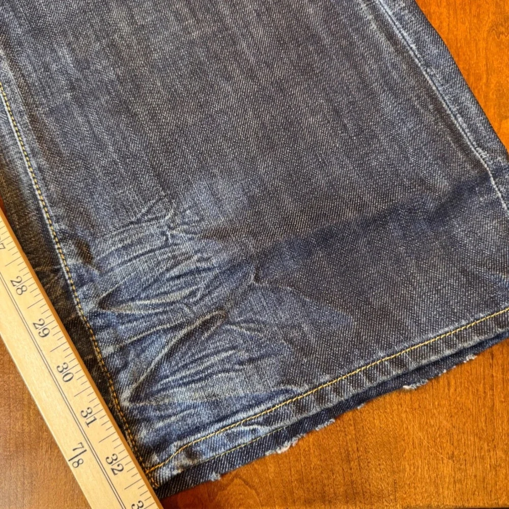 Stevenson Energie Jeans Mens 38 Blue Straight‎ Leg Whiskered Faded Denim Italy